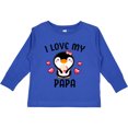 thumbnail image 3 of Inktastic I Love My Papa with Cute Penguin and Hearts Girls Long Sleeve Toddler T-Shirt, 3 of 5