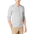 thumbnail image 1 of Michael Kors Jasper Speckled Henley Shirt para hombre, gris, pequeño Michael Kors henley, 1 of 1