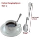 thumbnail image 3 of Juego de 6 cucharas colgantes de acero inoxidable con mango flexible para té, café y postre (colgantes verticales L), 3 of 5