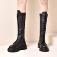 thumbnail image 2 of FRSASU Women's High Heel Knee High Boots with Non Slip Sole Punk Style Tall Boots for Party Evening and Casual Black, 2 of 9