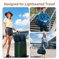 thumbnail image 3 of URSOFINE Nylon Duffle Bag, Lightweight Foldable Expandable Gym Bag with Wet Pocket & Luggage Sleeve, Large Capacity Carry On Travel Bag for Men Women, Ideal for Fitness Camping Weekend Getaways Blue, 3 of 7