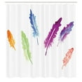 thumbnail image 3 of Ambesonne Feathers Shower Curtain, Watercolors, 69"Wx70"L, Multicolor, 3 of 5