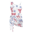 thumbnail image 7 of SEANATIVE One Piece Swimsuit for Girls Cut Out Design Bathing Suit 2 Pieces Swim Suit Including Swimwear and Sarong Coverup for Beach Seaside, 7-8 Years, Bow Flower Red Blue White, 7 of 7