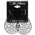thumbnail image 2 of Mi Amore Flower Dangle-Earrings Black, 2 of 2