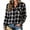 01_Black, variant on Button Down Shirts for Women Fall Casual Long Sleeve Plaid Shirts Loose Lightweight Flannel Shirt
