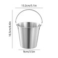 thumbnail image 3 of Stainless Steel Ice Bucket 5.2 Inch Champagne Beer Food Container with Lid 1 Count for Kitchen/Dining(Silver),Hulucky, 3 of 7
