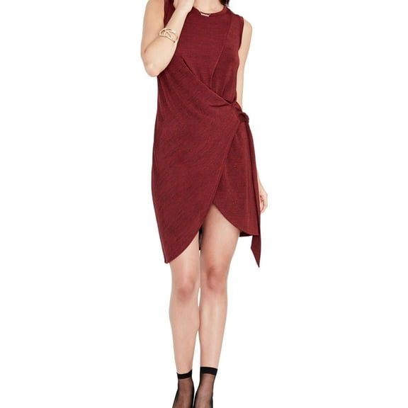 Rachel Roy Womens Draped Wrap Dress, Red, Small