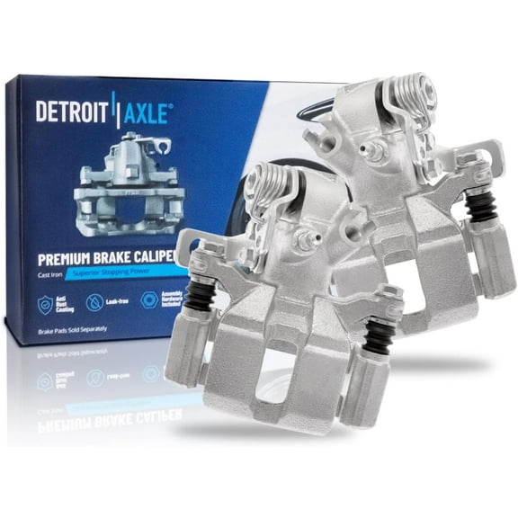 Detroit Axle - Rear 2pc Brake Calipers for Acura 1994-2001 Integra, 1992-1995 1999-2000 Honda Civic, 1993-1997 Civic del Sol, 2 Disc Brake Calipers with Brackets Replacement