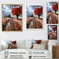 thumbnail image 4 of Designart "Red Farmhouse Rustic gracefulness V" Floral Floater Framed Canvas Wall Art, 4 of 7