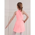 thumbnail image 4 of YONGHS Kids Girls Sparkle Ice Skating Modern Contemporary Ballet Latin Lyrical Dance Dress Pink 14, 4 of 7
