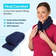 thumbnail image 3 of Sunnybay Extra Large Thermal Pad Wrap, Heating & Cold Therapy for Neck & Shoulder Pain Relief, Navy Blue, 26x4, 3 of 13