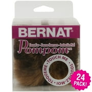 Bernat Faux Fur Pompom 1 Count - Brown Muskrat, Multipack of 24
