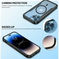 thumbnail image 6 of Dteck Transparent Back Case for iPhone 15 Pro,Magnetic Metal Bumper Case Compatible with Mag-Safe Shockproof Rubber Clear PC Cover,Black, 6 of 8