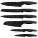 thumbnail image 2 of Juego de cuchillos de cocina Hecef Santoku de chef japonés 6 piezas óxido negro con cubiertas, 2 of 11