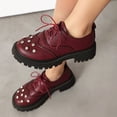 thumbnail image 4 of Rhinestones Sparkly Chunky Platform Casual Walking Shoes for Women Fall Glitter Leather Loafers Fashion Sneakers, 4 of 6