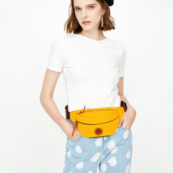 Vfedsrsge Yellow Crossbody Sling Bags for Women, Men,Durable Shoulder Sling Bags Fanny Pack,Gifts Under 10 Dollars,Chest Bags with Compartments for Daily Activities, Travel, Sport