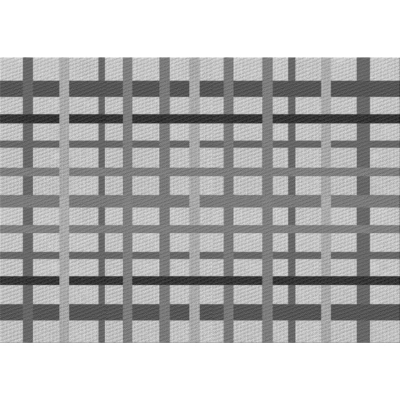 Ahgly Company Indoor Rectangle Patterned Platinum Silver Gray Area Rugs, 8' x 10'