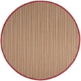 thumbnail image 4 of SAFAVIEH Natural Fiber Urban Striped Sisal Area Rug, Brown/Red, 4' x 6', 4 of 8