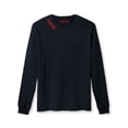 thumbnail image 2 of Daxton Premium Alabama Men Long Sleeves T Shirt Ultra Soft Medium Weight Cotton, Black Tee Red Letters Medium, 2 of 3