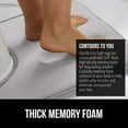 thumbnail image 3 of GORILLA GRIP Thick Memory Foam Toilet Rug for Bathroom, Square Shaped Washable, Absorbent Velvet Topside Floor Mats, Machine Wash, Cushioned Luxury Rugs for Bath Room, 22.5 x 19.5 Soft Gray, 3 of 8
