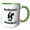 Green/White, variant on 3drose, Neurofibromatosis Stinks Skunk Awareness Ribbon Cause Design, 11oz Two-tone Yellow Mug