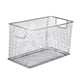 thumbnail image 5 of Organizador de cesta de almacenamiento de alambre de malla Organización de suministros de oficina Cesta de alambre Mesh Bin de almacenamiento abierto Plata, 5 of 8