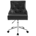 thumbnail image 4 of Modway Regent Tufted Button Swivel Faux Leather Office Chair in Black, 4 of 7
