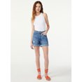 thumbnail image 4 of Free Assembly Women’s Rolled Cuff Jean Shorts, 4 of 5
