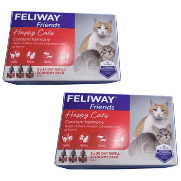 FELIWAY  Multicat Diffuser Refill 6 Refills 48ml Each, Soothe Cat’s Anxiety