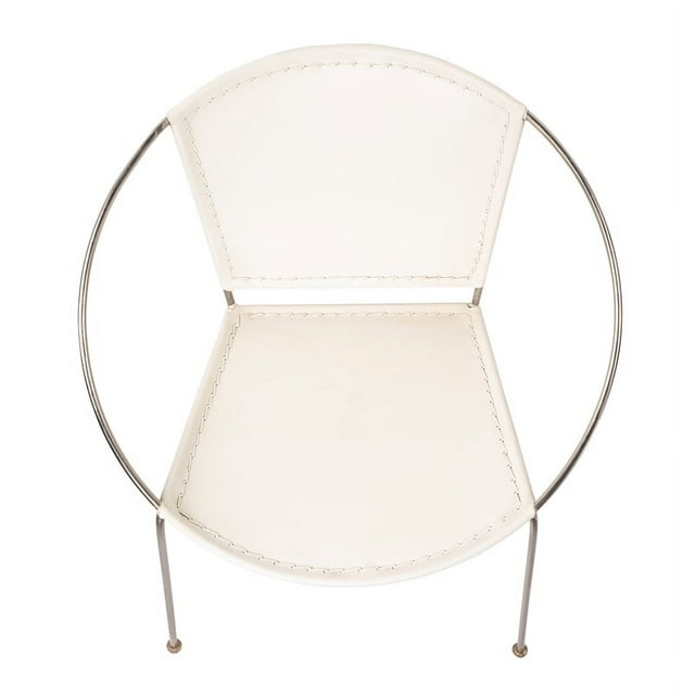 Butler Specialty Milo White Leather Accent Chair