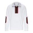 thumbnail image 5 of Womens Half Zip Sweatshirts Colorblocked Long Sleeve Turn-Down Fleece Collar Casual Sweatshirt Pullover Tops (XL, White), 5 of 8