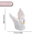 thumbnail image 3 of 1X Swan Figurine - Miniature Ornament Creative Swan Resin Figurine Charming Desktop Decor for Home, 3 of 9