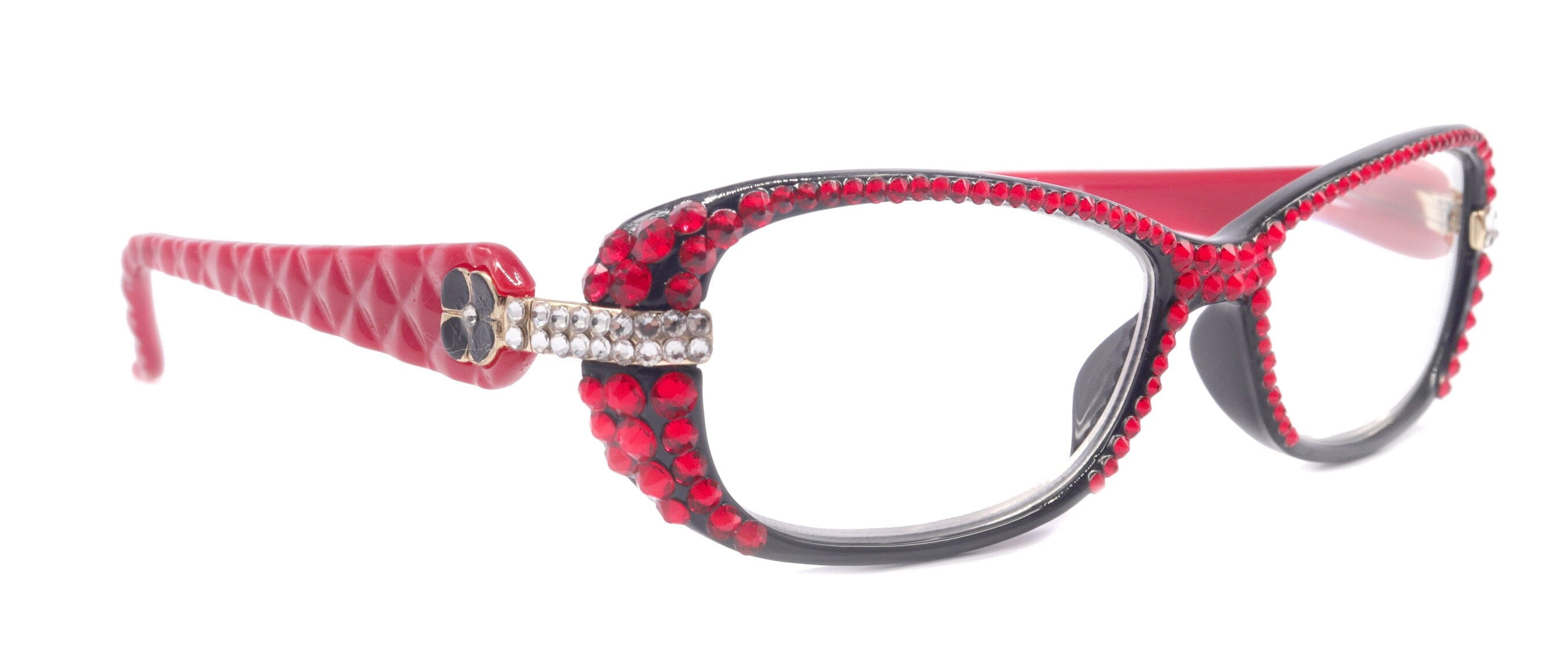 Glamour Quilted, (Bling) Women Reading Glasses W (Full Top) (Light Siam
