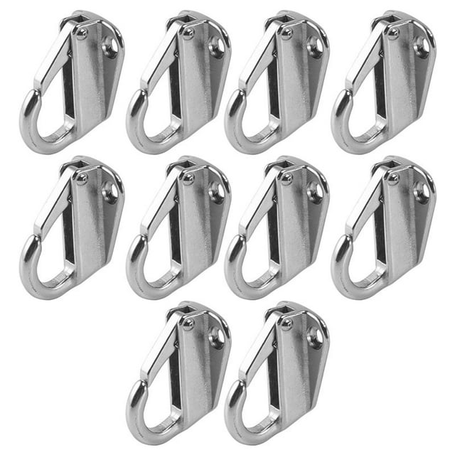 Marine Boat Fender Hooks Stainless Steel Spring Snap Type Fender Fending Hook Hanger 10 Pcs,10 x Boat Fender Hook,Silver