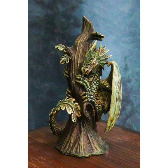 Ebros Dryad Gaia Tree Ent Earth Dragon Baby Wyrmling 5.25"H Figurine Anne Stokes