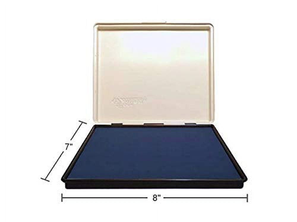 Infusion 7" x 8" Extra Large Industrial Stamp Ink Pad, Your Go to Large Stamp Ink Pad for Bright Color, Even Coverage and Durability, Blue Stamp Pad