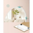 thumbnail image 4 of "SONGMICS Full Length Mirror, 160 x 50 cm, Full BodyMirror with Stand, Aluminium Alloy Frame Floor Mirror, Tempered Glass, for Bedroom, Living Room, Clpakroom, Arched Matte White, 4 of 5