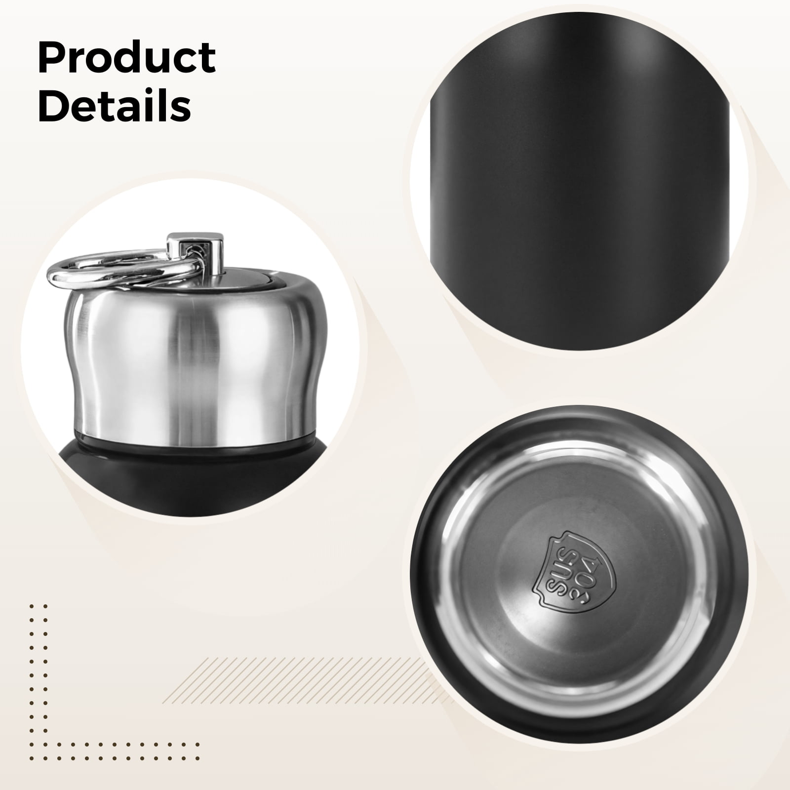 4 Pack Mini Stainless Steel Water Bottles - Lightweight & Insulated Thermos, Compact 10oz Travel Bottles for Hiking, Gym, Kids, and On-the-Go