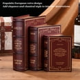 thumbnail image 3 of Decorative Book Box Set of 3, Decorative Vintage Book Shaped Trinket Storage Box, Vintage Style prosthetic Book Trinket Keepsake Storage Box, Antique Book Box for Office Photo Prop, 3 of 7