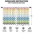 thumbnail image 2 of Blackout Kids Curtains,Colorful Gradient Checkerboard Checkered Pattern Childrens Insulated Curtains Set Of 2,Bedroom Essentials,Toddler Room Decor 42"x54", 2 of 5