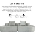 thumbnail image 6 of 110.24" Modern Curved Sectional Sofa Couch, Corduroy Cloud Couch with High-Density Foam, 4-Seat Boneless Sofa with Half Moon Design, Comfy Curved Couches for Living Room (Smoke Grey), 6 of 8