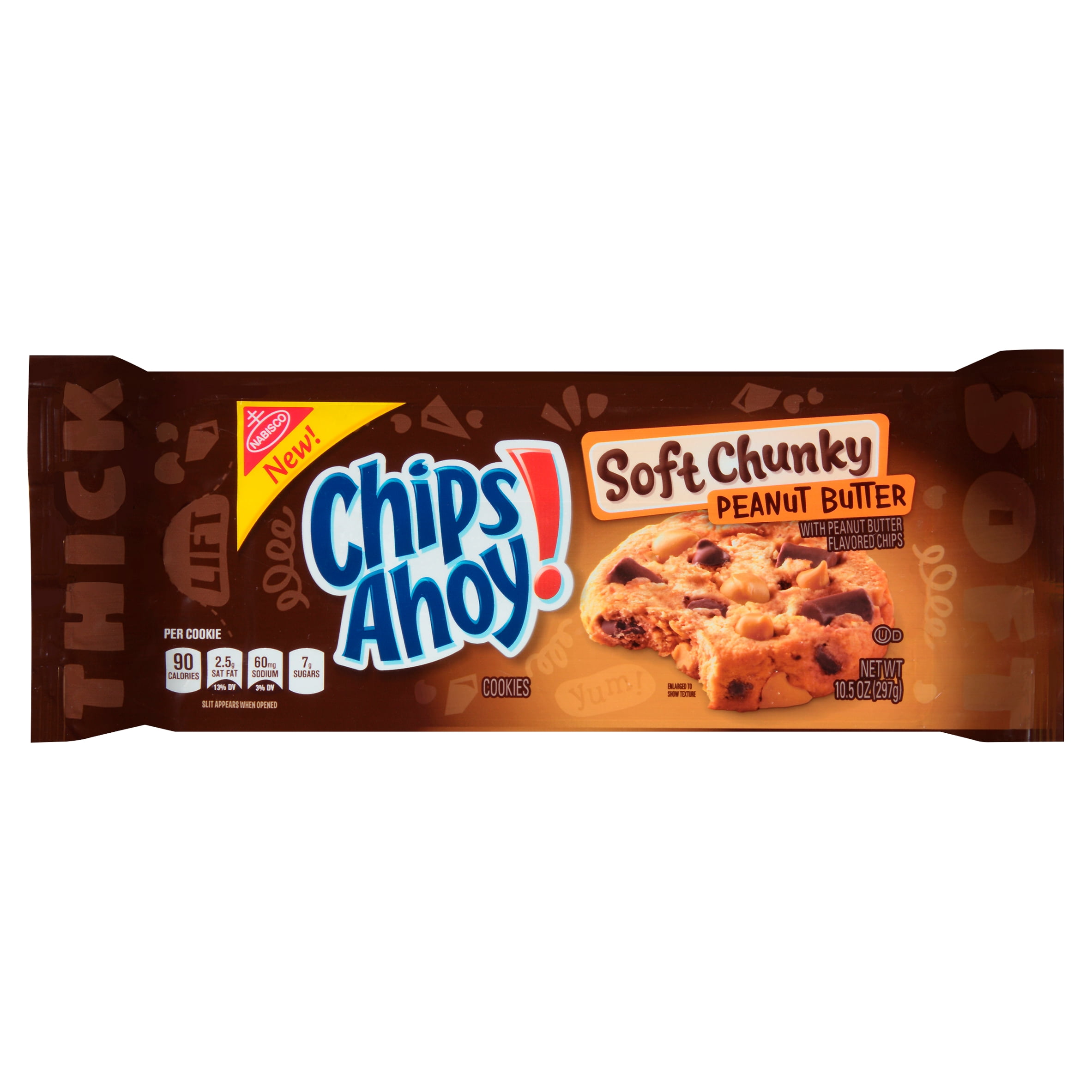 CHIPS AHOY! Soft Baked Peanut Butter Chocolate Chip Cookies, 10.5oz