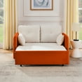 thumbnail image 5 of Miekor Furniture 53" Modern Convertible Sofa Bed w/2 Removable Armrests w/USB Power Port, Velvet Recliner Adjustable Sofa w/Head Pull-Out Bed, 2 Pillows W5U292, 5 of 9