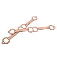 thumbnail image 2 of 2Pcs Exhaust Manifold Gasket Set Oval Port Copper Plating for Small Block Engine 327 305 350 383, 2 of 9