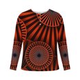 thumbnail image 4 of DDAPJ pyju Men's Novelty Henley Shirt 3D Optical Illusion Print Long Sleeve 4 Button T-Shirt Big and Tall Trendy Dizzy Graphic Tees Slim Casual Hipster Tee Tops Holiday Deals Orange S, 4 of 5