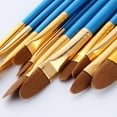 thumbnail image 5 of GOOHOCHY Blue Nylon Paint Brushes with Plastic Handles for Painting Use 12pcs Set Perfect for Students and, 5 of 8