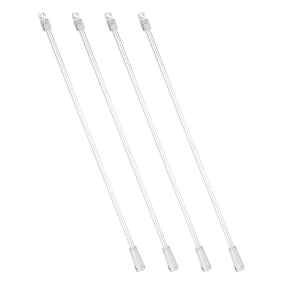 Uxcell 4Pcs 15 Inch Transparent Blind Wand Replacement Parts with Hook and Grip, Clear Acrylic Window Blind Stick for Window Pull Supplies Opener Accessory