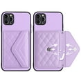 thumbnail image 5 of Allytech iPhone 12 Pro Max Wallet Case with Hand Wrist, PU Leather RFID Blocking Cards Slots Shockproof Stand Feature Bumper Magnetic Closure Slim Shell Phone Case for Apple iPhone 12 Pro Max, Purple, 5 of 7