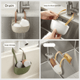 thumbnail image 4 of Esponjas para fregadero de cocina de color amarillo, soporte para jabón, escurridor de platos para baño, cesta de agua, estante de almacenamiento, organizador de accesorios, 4 of 7