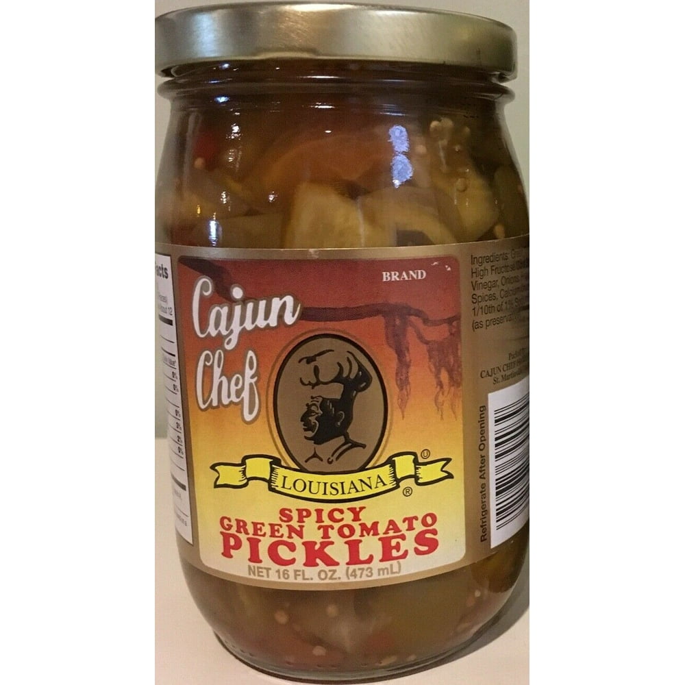 Cajun Chef Spicy Green Tomato Pickles 16 oz